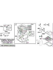 Cylinder Group-Parts parts for Briggs & Stratton Engine 135297-0157-01 from AppliancePartsPros.com