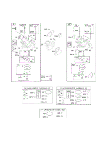Carburetor Group, Kits / Gasket Sets-Carburetor parts for Briggs & Stratton Engine 135432-0023-01 from AppliancePartsPros.com