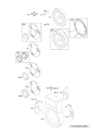 Blower Housing / Shrouds, Flywheel parts for Briggs & Stratton Engine 135432-0136-01 from AppliancePartsPros.com