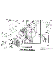 Cylinder, Head parts for Briggs & Stratton Engine 135702-0016-03 from AppliancePartsPros.com