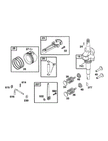 Piston Grp, Crankshaft parts for Briggs & Stratton Engine 135702-0105-01 from AppliancePartsPros.com