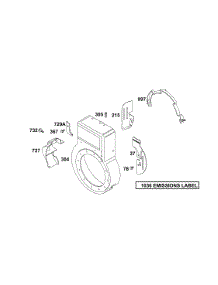 Blower Housing parts for Briggs & Stratton Engine 136202-0129-01 from AppliancePartsPros.com