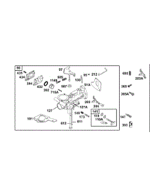 Carburetor Group parts for Briggs & Stratton Engine 136212-0016-01 from AppliancePartsPros.com