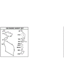 Kits / Gasket Sets - Engine parts for Briggs & Stratton Engine 136212-0615-A2 from AppliancePartsPros.com
