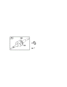 Crankshaft parts for Briggs & Stratton Engine 136232-0131-01 from AppliancePartsPros.com