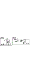 Muffler Groups parts for Briggs & Stratton Engine 136232-0151-01 from AppliancePartsPros.com