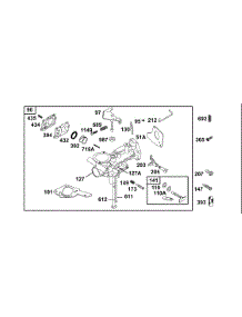 Carburetor Group parts for Briggs & Stratton Engine 137202-0122-01 from AppliancePartsPros.com