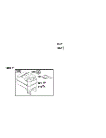 Fuel Tank Groups parts for Briggs & Stratton Engine 137202-0717-A1 from AppliancePartsPros.com