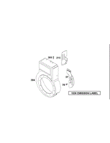 Blower Housing parts for Briggs & Stratton Engine 137202-1014-E1 from AppliancePartsPros.com