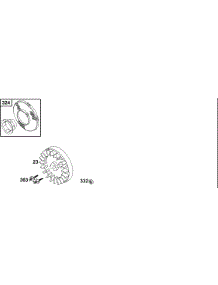 Flywheel Groups parts for Briggs & Stratton Engine 137202-1014-E1 from AppliancePartsPros.com
