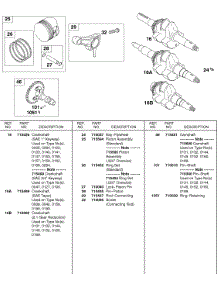 Camshaft, Crankshaft, Piston / Rings / Connecting Rod parts for Briggs & Stratton Engine 138432-0035-A1 from AppliancePartsPros.com