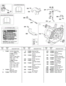 Cylinder, Oil Sensor, Manuals parts for Briggs & Stratton Engine 138432-0134-B1 from AppliancePartsPros.com