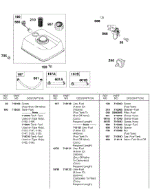 Fuel System parts for Briggs & Stratton Engine 138462-0146-01 from AppliancePartsPros.com