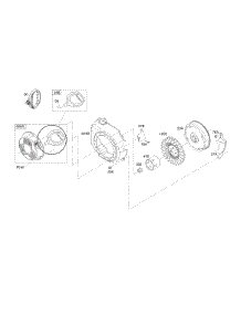 Blower Housing, Flywheel parts for Briggs & Stratton Engine 13D137-0007-F1 from AppliancePartsPros.com