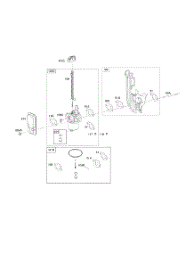Carburetor, Carburetor Overhaul Kit parts for Briggs & Stratton Engine 13D137-0019-F1 from AppliancePartsPros.com