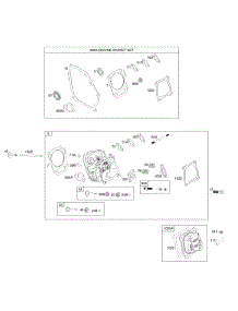 Cylinder Head, Engine Gasket Set parts for Briggs & Stratton Engine 13D137-0019-F1 from AppliancePartsPros.com