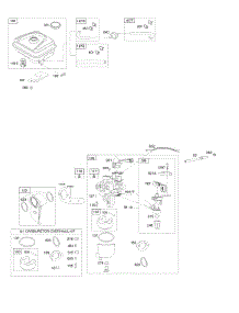 Carburetor, Carburetor Overhaul Kit, Fuel Supply parts for Briggs & Stratton Engine 13H132-0117-B8 from AppliancePartsPros.com