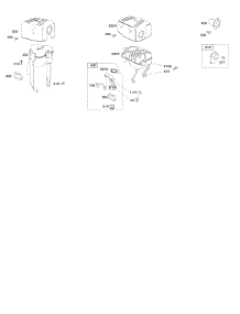Exhaust System parts for Briggs & Stratton Engine 13H132-0117-B8 from AppliancePartsPros.com