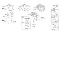 Exhaust System parts for Briggs & Stratton Engine 13H332-0036-B1 from AppliancePartsPros.com