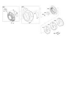 Blower Housing, Flywheel, Rewind Starter parts for Briggs & Stratton Engine 13H332-0172-B8 from AppliancePartsPros.com