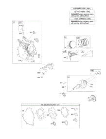 Camshaft, Crankshaft, Cylinder, Engine Gasket Set, Lubrication, Piston Group parts for Briggs & Stratton Engine 13H332-5156-H8 from AppliancePartsPros.com