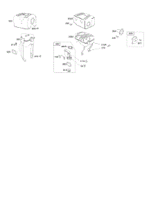 Exhaust System parts for Briggs & Stratton Engine 13L132-0112-F8 from AppliancePartsPros.com