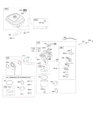 Carburetor, Carburetor Overhaul Kit, Fuel Supply parts for Briggs & Stratton Engine 13L132-0310-F8 from AppliancePartsPros.com