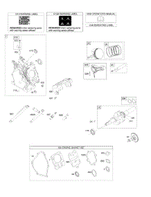 Camshaft, Crankshaft, Cylinder, Engine Gasket Set, Lubrication, Piston Group parts for Briggs & Stratton Engine 13L152-0316-F8 from AppliancePartsPros.com