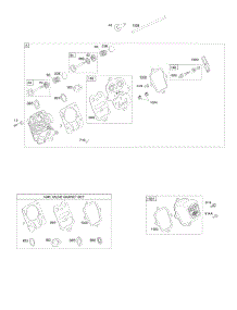 Cylinder Head, Valve Gasket Set parts for Briggs & Stratton Engine 13L152-1116-F8 from AppliancePartsPros.com