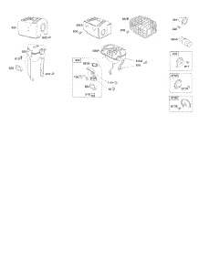 Exhaust System parts for Briggs & Stratton Engine 13L332-0312-F8 from AppliancePartsPros.com