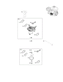 Carburetor parts for Briggs & Stratton Engine 13R232-0002-H1 from AppliancePartsPros.com