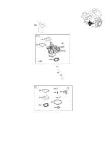 Carburetor parts for Briggs & Stratton Engine 13U232-0002-01 from AppliancePartsPros.com