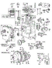Cyl, Piston, Muffler, Crnkcse parts for Briggs & Stratton Engine 141252-5045-47 from AppliancePartsPros.com