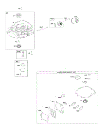 Gasket Set-Engine, Sump parts for Briggs & Stratton Engine 14B937-0011-F1 from AppliancePartsPros.com