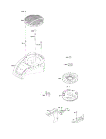 Blower Housing, Cover / Guards, Flywheel parts for Briggs & Stratton Engine 14D937-0101-G1 from AppliancePartsPros.com