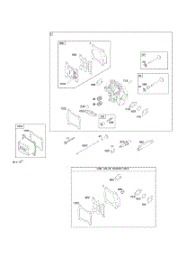 Cylinder Head, Gasket Set-Valve, Valves parts for Briggs & Stratton Engine 14D937-0101-G1 from AppliancePartsPros.com