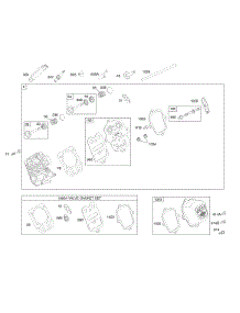 Cylinder Head parts for Briggs & Stratton Engine 150212-0008-H8 from AppliancePartsPros.com