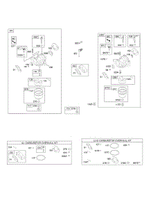 Carburetor parts for Briggs & Stratton Engine 150315-0111-E1 from AppliancePartsPros.com