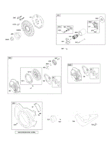 Blower Housing, Electric Starter, Flywheel, Rewind Starter parts for Briggs & Stratton Engine 150315-0111-E8 from AppliancePartsPros.com