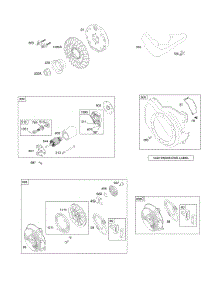 Blower Housing, Electric Starter, Flywheel, Rewind Starter parts for Briggs & Stratton Engine 157112-0590-E8 from AppliancePartsPros.com