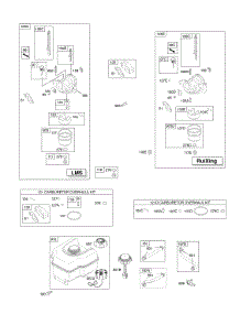Carburetor, Fuel Supply parts for Briggs & Stratton Engine 15B114-0347-E1 from AppliancePartsPros.com