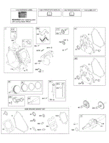 Camshaft, Crankcase Cover, Crankshaft, Cylinder, Lubrication, Piston Group parts for Briggs & Stratton Engine 15B114-0367-E1 from AppliancePartsPros.com