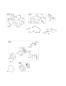 Controls, Flywheel, Governor Spring, Rewind Starter parts for Briggs & Stratton Engine 15C114-0116-E1 from AppliancePartsPros.com