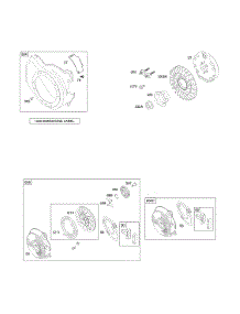 Blower Housing, Flywheel, Rewind Starter parts for Briggs & Stratton Engine 15T112-0161-F8 from AppliancePartsPros.com