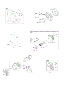 Blower Housing, Electric Starter, Flywheel, Rewind Starter parts for Briggs & Stratton Engine 15T212-0838-F8 from AppliancePartsPros.com