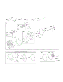 Cylinder Head parts for Briggs & Stratton Engine 15T212-1125-F8 from AppliancePartsPros.com