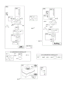 Carburetor, Fuel Supply parts for Briggs & Stratton Engine 15Z314-0112-E1 from AppliancePartsPros.com