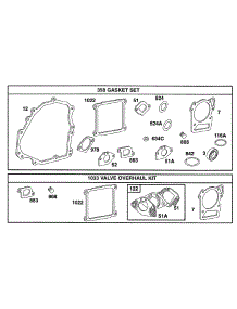 Gasket Sets parts for Briggs & Stratton Engine 161432-0016-01 from AppliancePartsPros.com