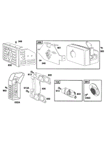 Muffler Grp, Manifold parts for Briggs & Stratton Engine 161432-0020-01 from AppliancePartsPros.com