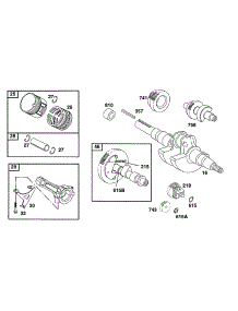 Piston Grp, Crank, Cam parts for Briggs & Stratton Engine 161432-0023-04 from AppliancePartsPros.com